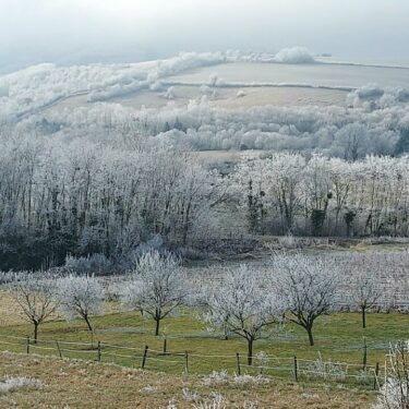 Paysage givré depuis Cirey